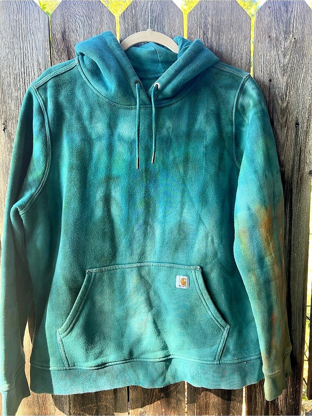 Carhartt Tie-Dye Hoodie Blue & Green Size XL (16-18)